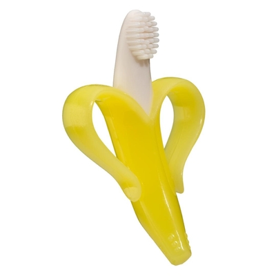 Recyklingowy silikonowy gryzak bananowy dla niemowląt łagodzi ból