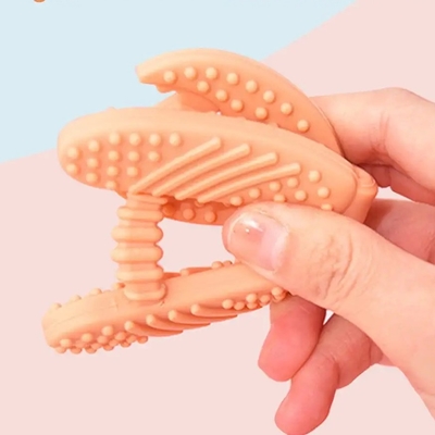 4 SZTUK Food Grade BPA Free Silicone Baby Molar gryzaki do żucia na 3-24 miesiące żywności