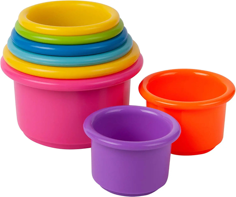 Wielokolorowy wielofunkcyjny stos N Count Cups Zabawka edukacyjna do budowania umiejętności