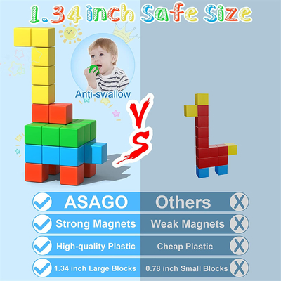 Sensory Montessori Preschool Edukacyjne magnetyczne klocki dla chłopców dziewcząt