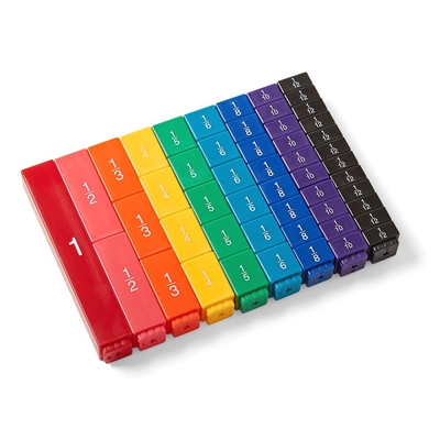 Manipulacje frakcjami Montessori Math Rainbow Fraction Tower Cubes dla szkoły podstawowej