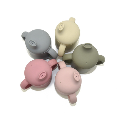 Baby Food Grade Eco Friendly Śliczne silikonowe kubki Sippy z uchwytem