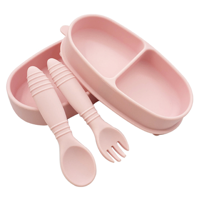 100% silikonowe sztućce dla niemowląt 2 w 1 Bento Lunch Box z łyżką i widelcem