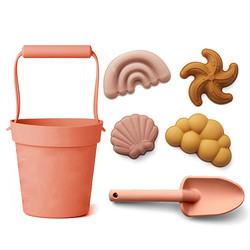 Ekologiczne wiadro z piaskiem silikonowym OEM Food Grade Silicon Beach Play Set dla dzieci