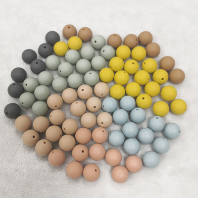 FDA Baby Chew 15mm silikonowe koraliki gryzak do naszyjników