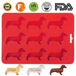 Zwierzęca silikonowa forma do lodu w kształcie psa taca na kostki lodu 22X16X1,5cm FDA