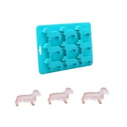Zwierzęca silikonowa forma do lodu w kształcie psa taca na kostki lodu 22X16X1,5cm FDA