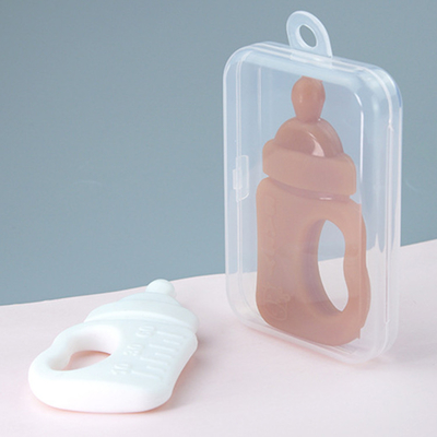 FDA BPA Free Baby Produkty silikonowe Butelka mleka Gryzak 10,5 * 5,5 * 1,5 cm Z pudełkiem