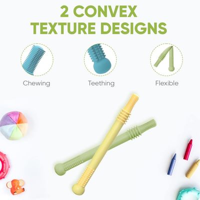 Miękkie 0,6 x 0,6 6,2 cala Silikonowe pałeczki do ząbkowania dla niemowląt w wieku 0 6 miesięcy